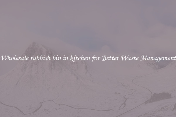 Wholesale rubbish bin in kitchen for Better Waste Management