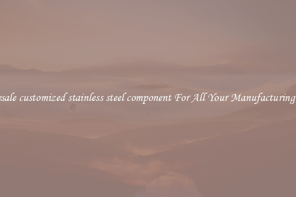 Wholesale customized stainless steel component For All Your Manufacturing Needs