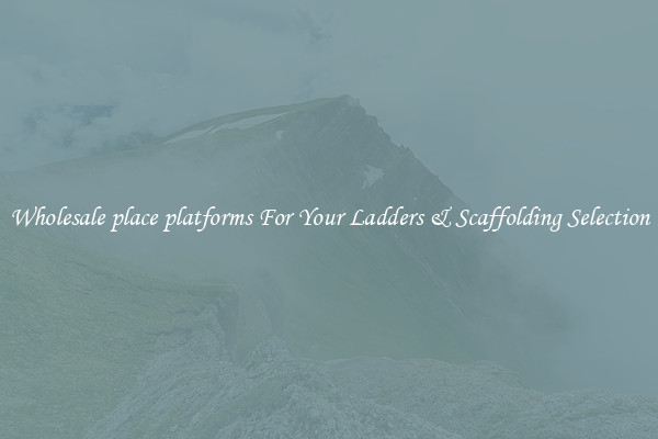 Wholesale place platforms For Your Ladders & Scaffolding Selection