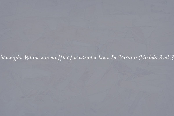 Lightweight Wholesale muffler for trawler boat In Various Models And Sizes