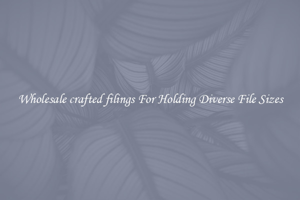 Wholesale crafted filings For Holding Diverse File Sizes