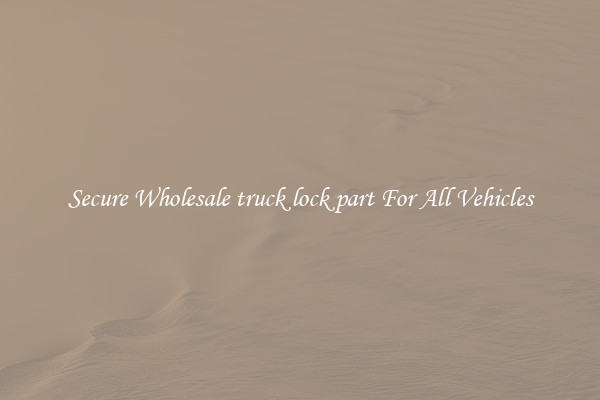 Secure Wholesale truck lock part For All Vehicles