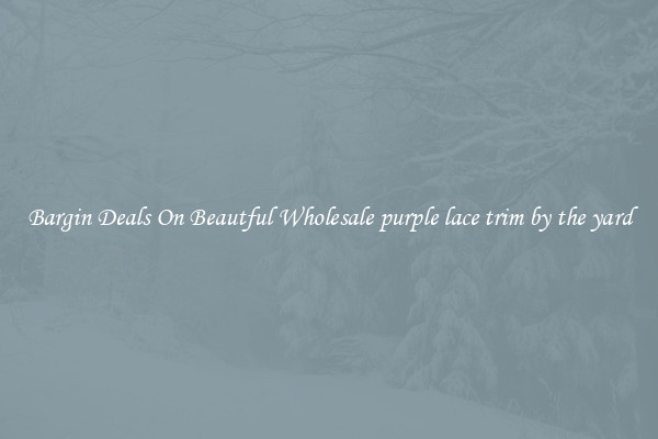 Bargin Deals On Beautful Wholesale purple lace trim by the yard